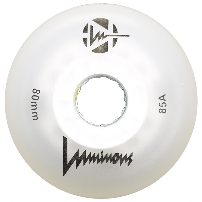 LUMINOUS LED WHEELS WHITE 80MM (4 UNITS)